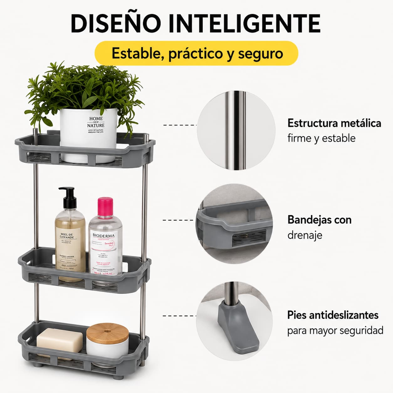 Organizador para baño sobre Inodoro
