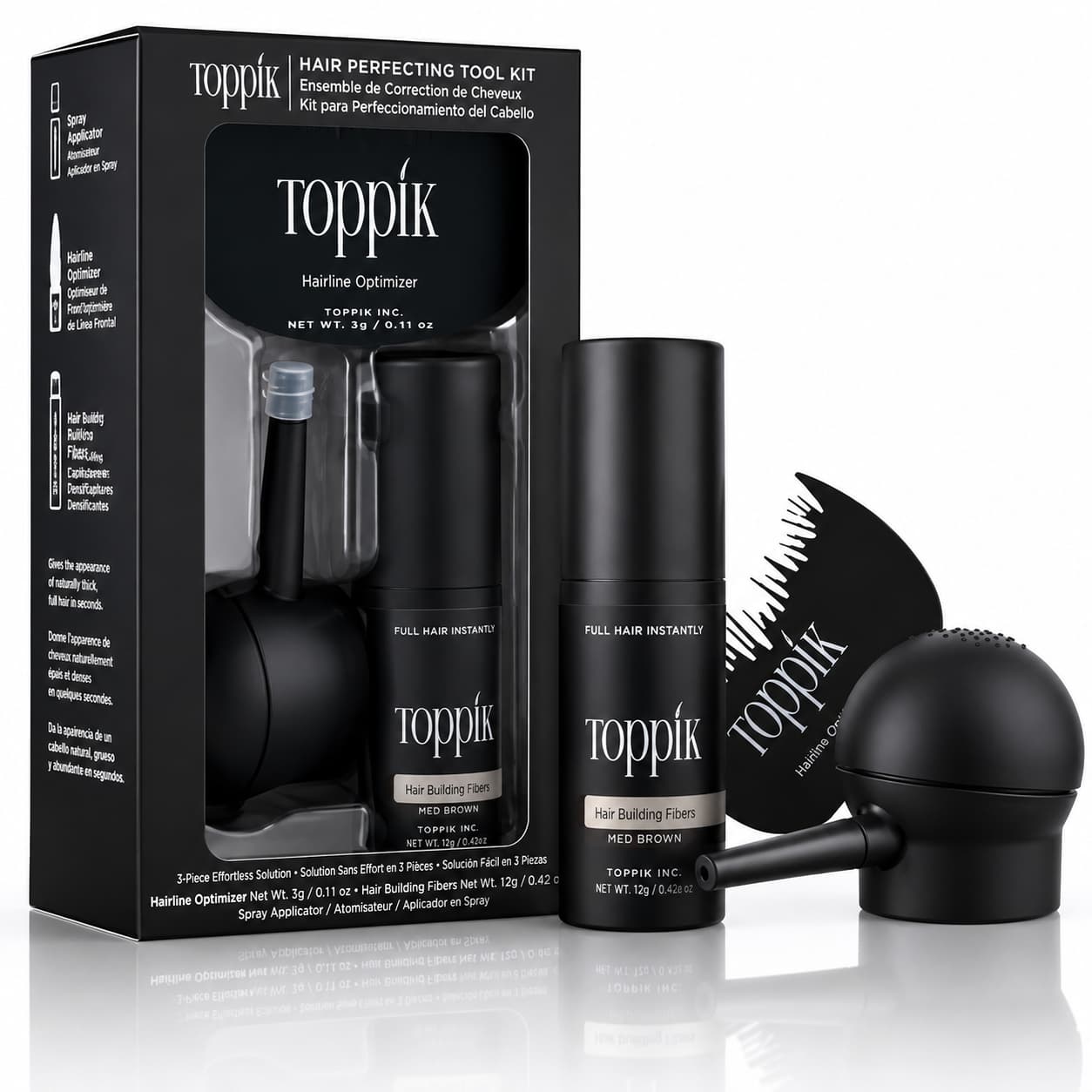 Toppík Rellenador de Cabello 3 en 1