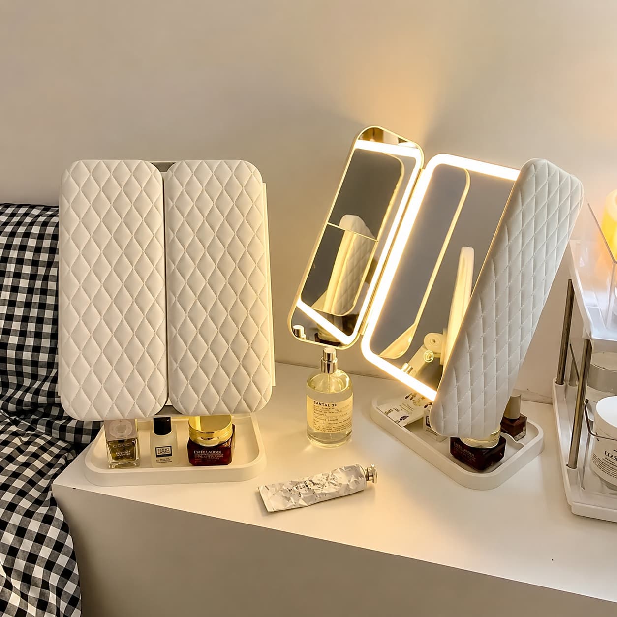 Espejo Triple con Luz Led
